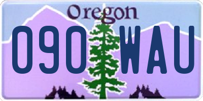 OR license plate 090WAU