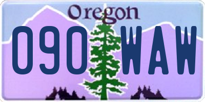 OR license plate 090WAW