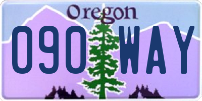 OR license plate 090WAY