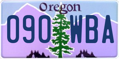 OR license plate 090WBA