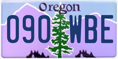 OR license plate 090WBE