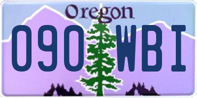 OR license plate 090WBI