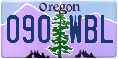 OR license plate 090WBL