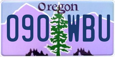 OR license plate 090WBU