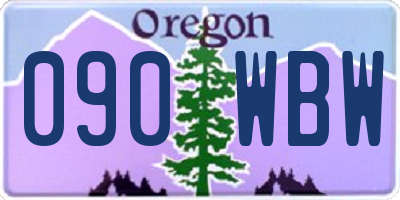 OR license plate 090WBW
