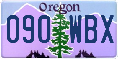 OR license plate 090WBX