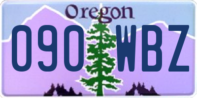 OR license plate 090WBZ