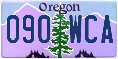 OR license plate 090WCA