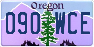 OR license plate 090WCE