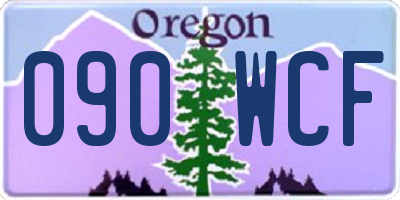 OR license plate 090WCF