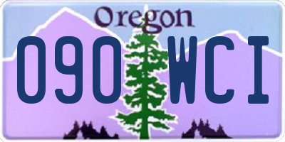 OR license plate 090WCI