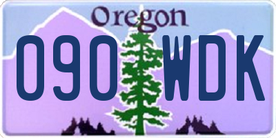 OR license plate 090WDK