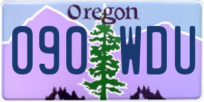 OR license plate 090WDU