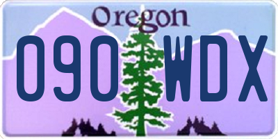 OR license plate 090WDX