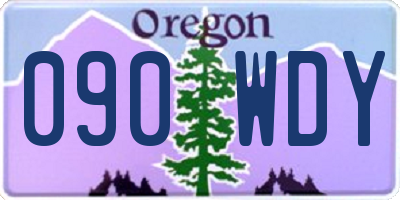 OR license plate 090WDY