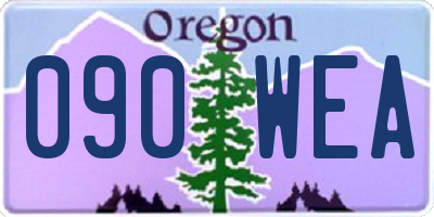 OR license plate 090WEA