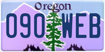 OR license plate 090WEB