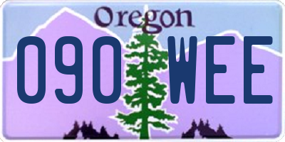 OR license plate 090WEE