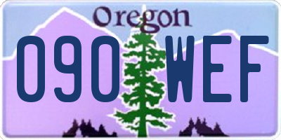 OR license plate 090WEF