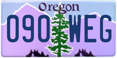 OR license plate 090WEG