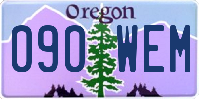 OR license plate 090WEM