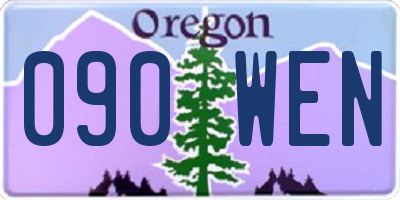 OR license plate 090WEN