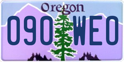 OR license plate 090WEO