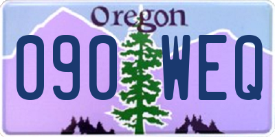OR license plate 090WEQ