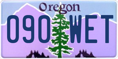 OR license plate 090WET