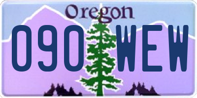 OR license plate 090WEW