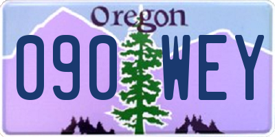 OR license plate 090WEY