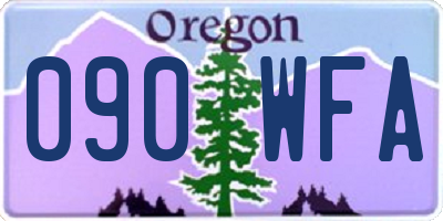 OR license plate 090WFA