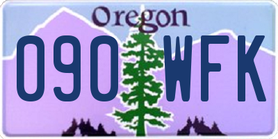 OR license plate 090WFK