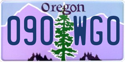 OR license plate 090WGO