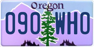 OR license plate 090WHO