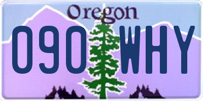 OR license plate 090WHY