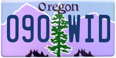 OR license plate 090WID