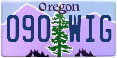 OR license plate 090WIG