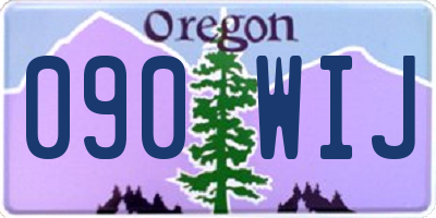OR license plate 090WIJ