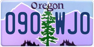 OR license plate 090WJO