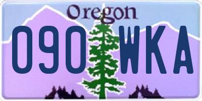 OR license plate 090WKA