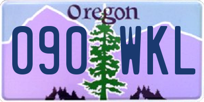 OR license plate 090WKL