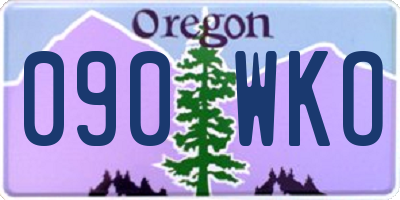 OR license plate 090WKO