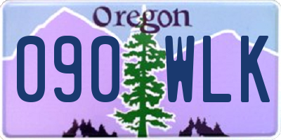 OR license plate 090WLK