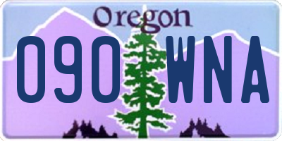 OR license plate 090WNA