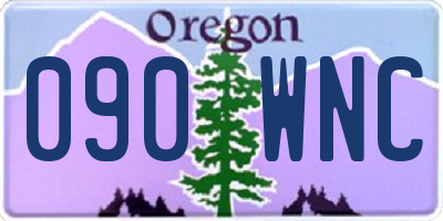 OR license plate 090WNC