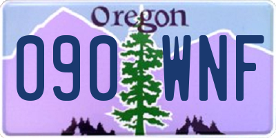 OR license plate 090WNF