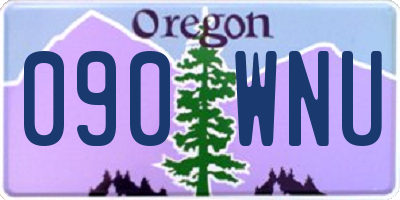 OR license plate 090WNU
