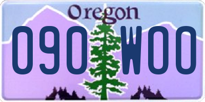 OR license plate 090WOO