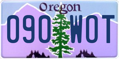 OR license plate 090WOT